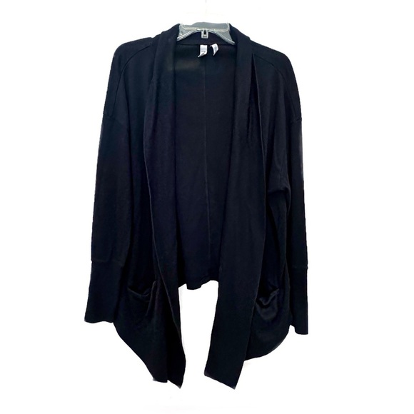 Zella ribbed slouchy open cardigan sweater with pockets - Picture 1 of 5